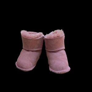 UGG Pink Infant Booties with Plush Lining